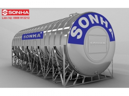 Bồn inox Sơn Hà 8000L Ngang